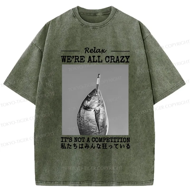 Tokyo-Tiger It's Not A Competition Washed T-Shirt