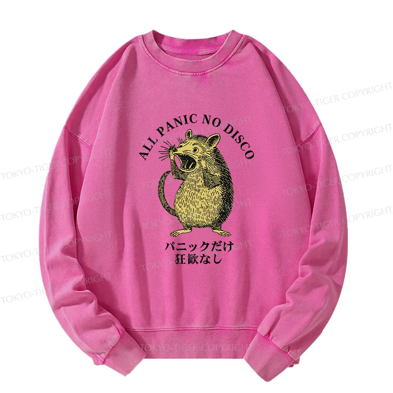 Tokyo-Tiger All Panic No Disco Washed Sweatshirt