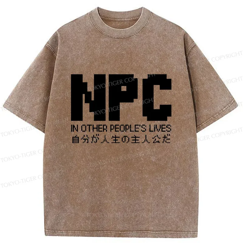 Tokyo-Tiger You Are The Protagonist Washed T-Shirt