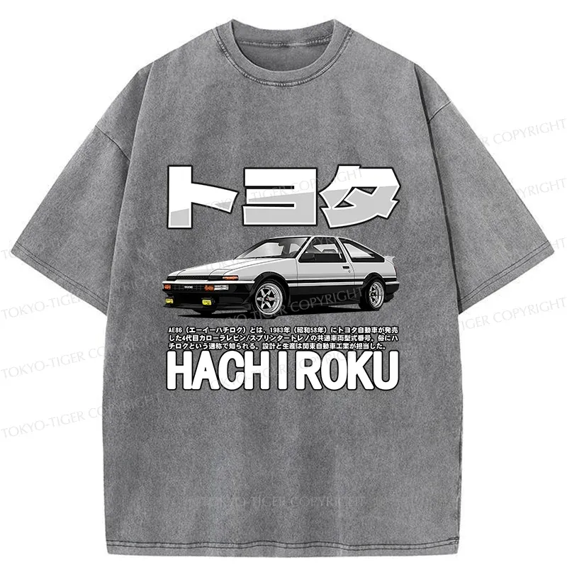Tokyo-Tiger Japanese Classic Car Washed T-Shirt