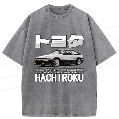 Tokyo-Tiger Japanese Classic Car Washed T-Shirt