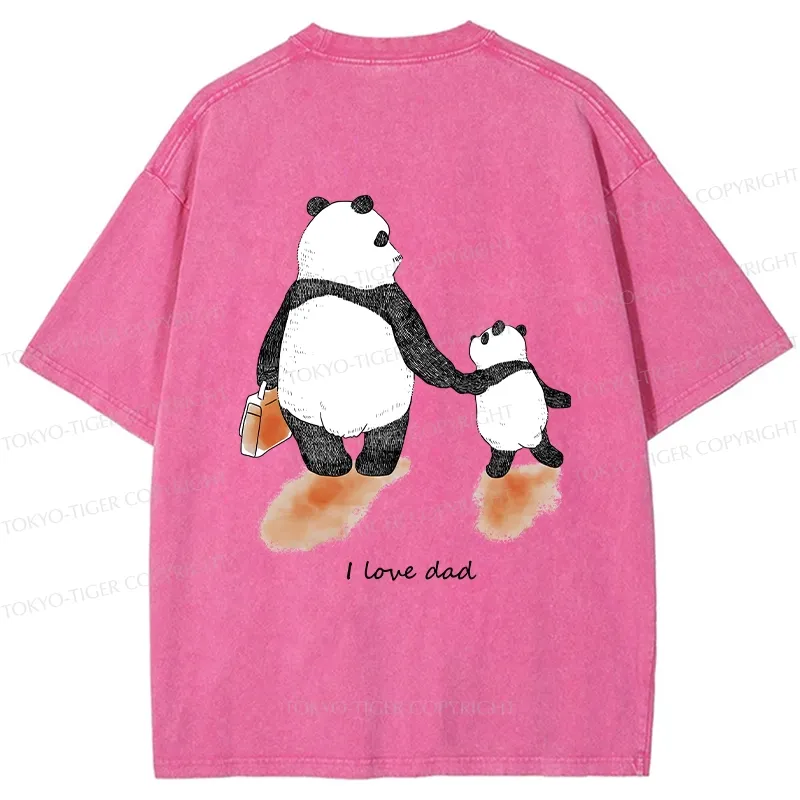 Tokyo-Tiger I Love My Father Back Washed T-Shirt
