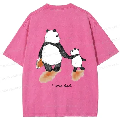 Tokyo-Tiger I Love My Father Back Washed T-Shirt