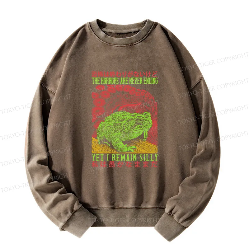 Tokyo-Tiger The Horrors Are Never Ending Japan Washed Sweatshirt