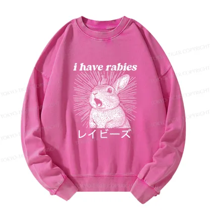 Tokyo-Tiger Funny Rabbit Washed Sweatshirt