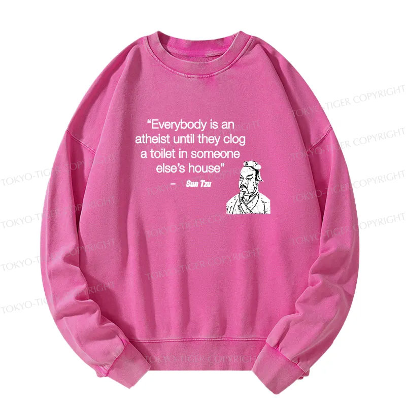 Tokyo-Tiger Funny Sun Tzu Saying Washed Sweatshirt