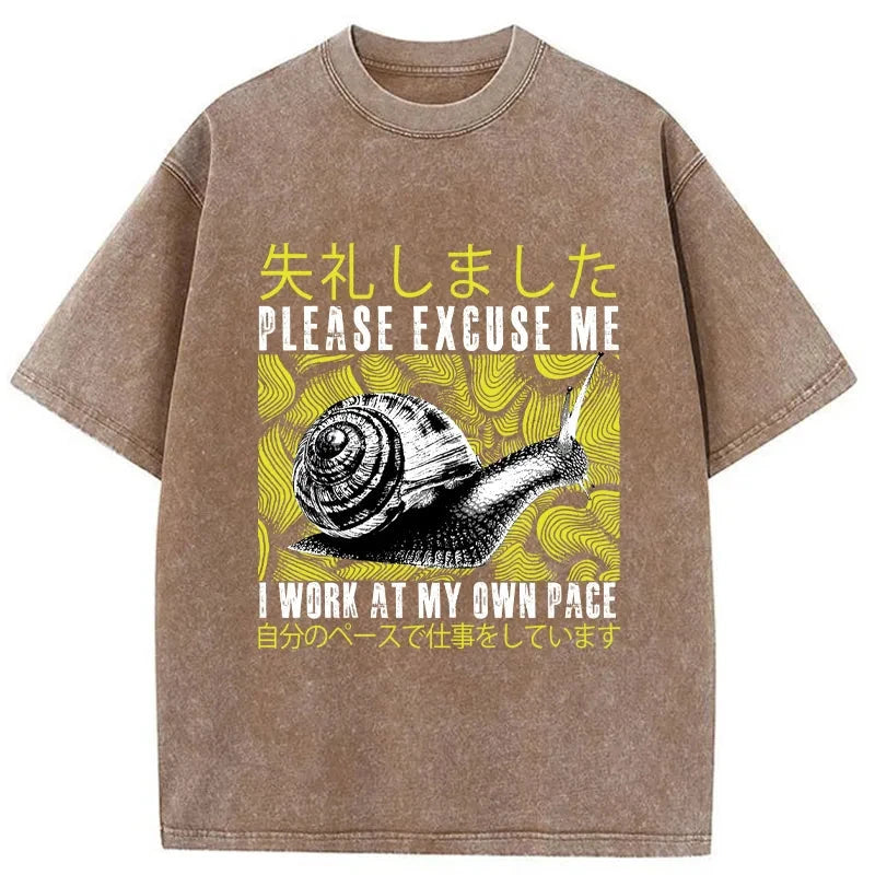 Tokyo-Tiger Snails That Work According To Their Own Rules Washed T-Shirt