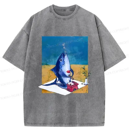 Tokyo-Tiger Tuna Filleting Washed T-Shirt