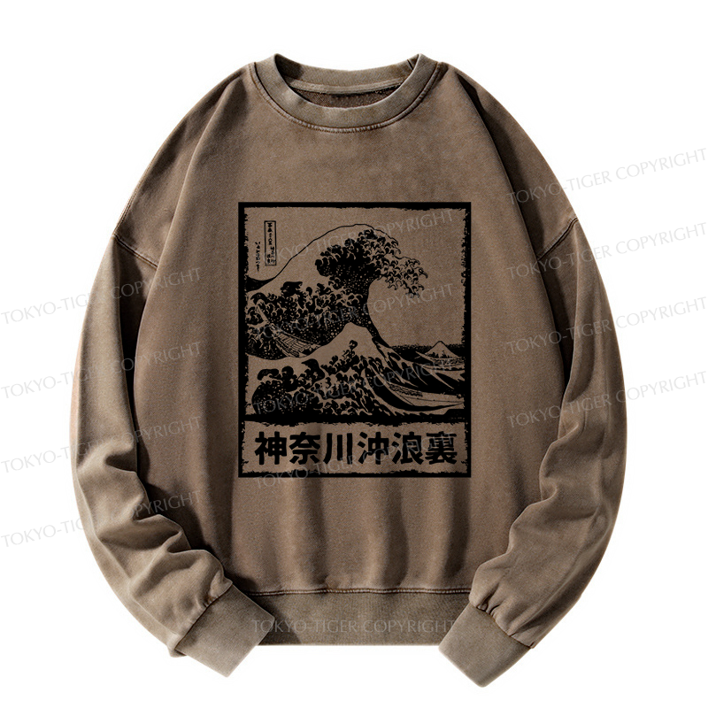 Tokyo-Tiger Legendary Wave Washed Sweatshirt
