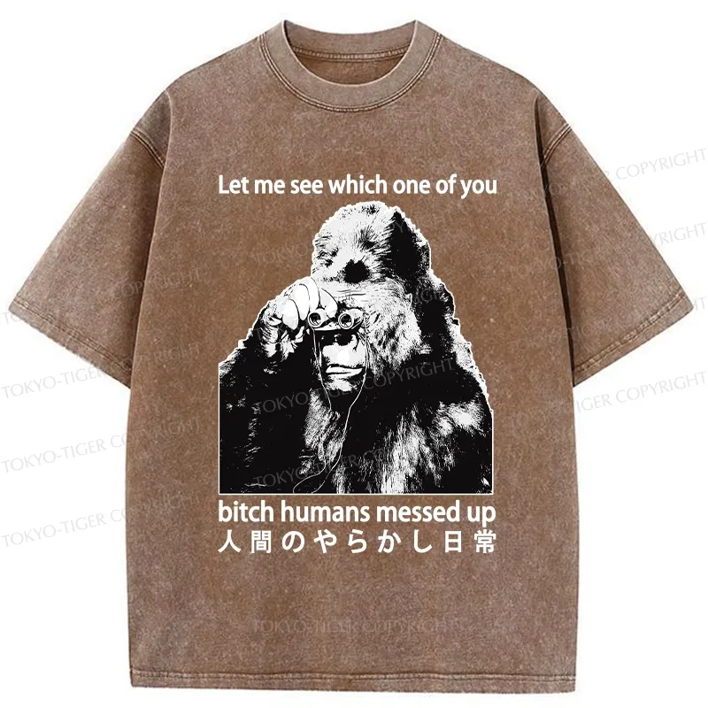 Tokyo-Tiger Human Mistakes In Daily Life Washed T-Shirt