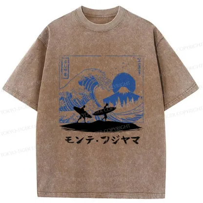Tokyo-Tiger Japanese Surfing Washed T-Shirt