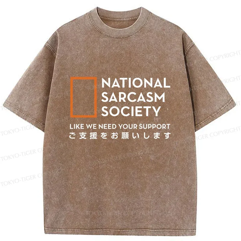 Tokyo-Tiger Funny Society Japan Washed T-Shirt