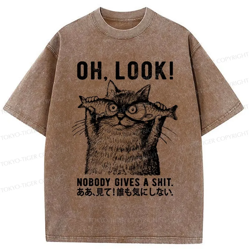Tokyo-Tiger Oh Look No One Cares Washed T-Shirt
