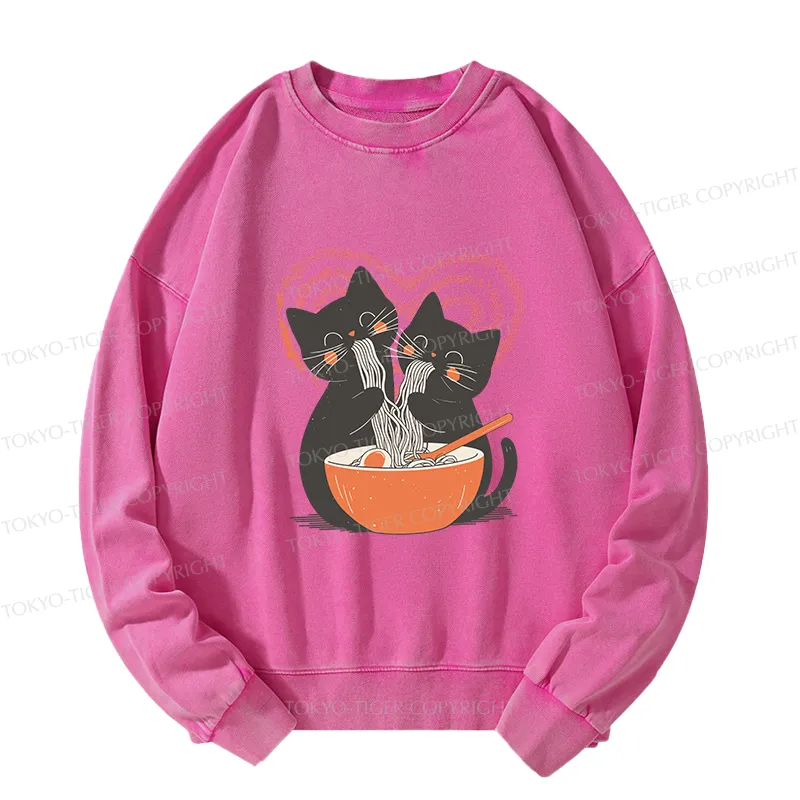 Tokyo-Tiger Let's Eat Ramen Together Washed Sweatshirt