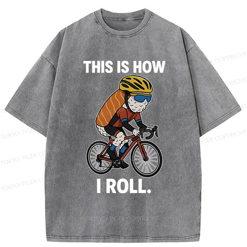 Tokyo-Tiger Rice Ball Cyclist Washed T-Shirt