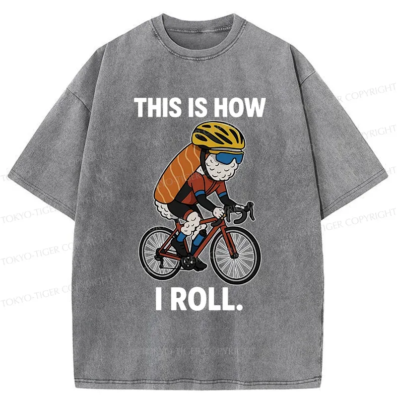 Tokyo-Tiger Rice Ball Cyclist Washed T-Shirt
