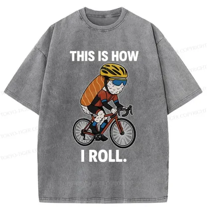 Tokyo-Tiger Rice Ball Cyclist Washed T-Shirt