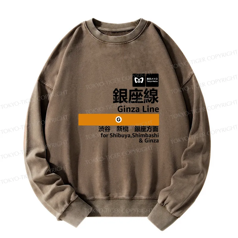 Tokyo-Tiger Ginza Line Japan Washed Sweatshirt