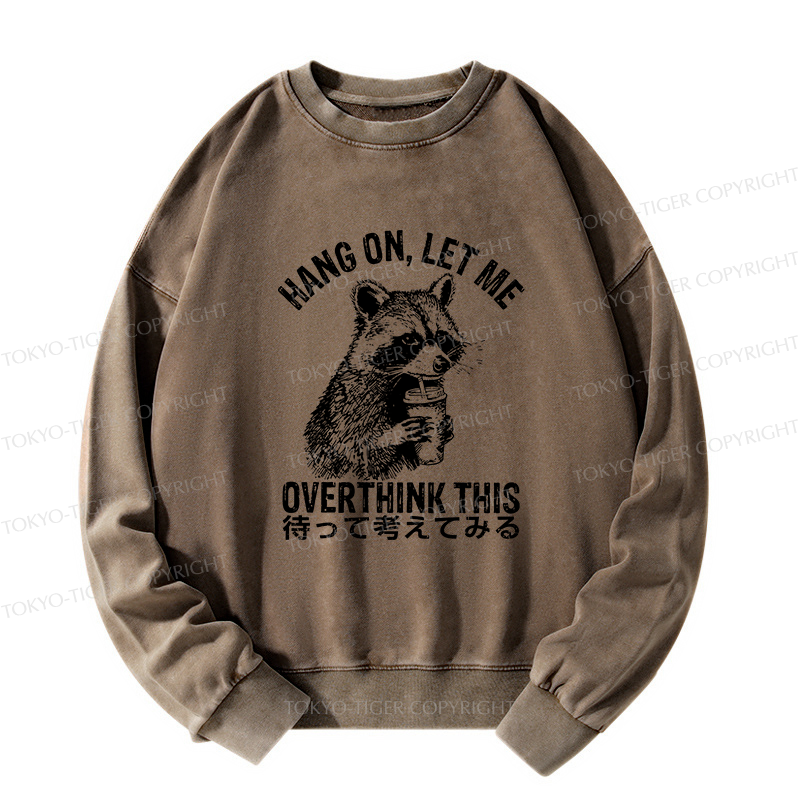 Tokyo-Tiger Overthink Raccoon Washed Sweatshirt