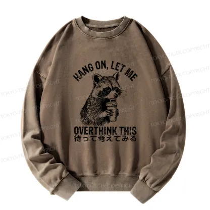 Tokyo-Tiger Overthink Raccoon Washed Sweatshirt