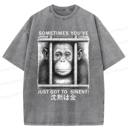 Tokyo-Tiger Silent Gorilla Washed T-Shirt