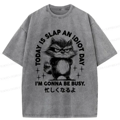 Tokyo-Tiger Busy Raccoon Washed T-Shirt