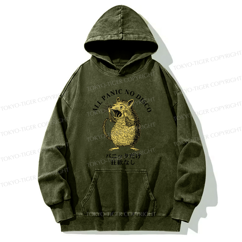 Tokyo-Tiger All Panic No Disco Washed Hoodie