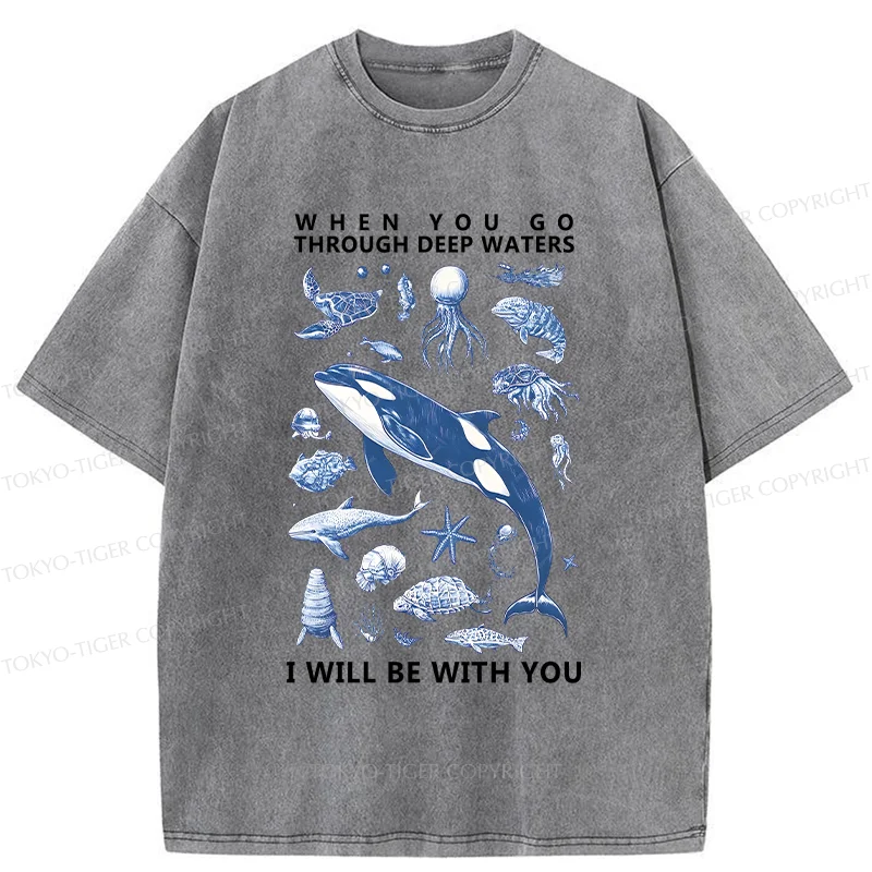 Tokyo-Tiger Deep Sea Creatures Washed T-Shirt