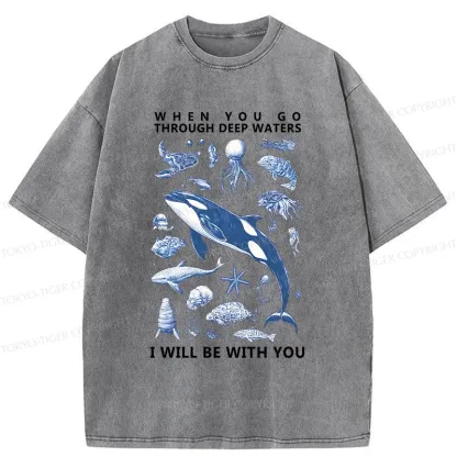 Tokyo-Tiger Deep Sea Creatures Washed T-Shirt