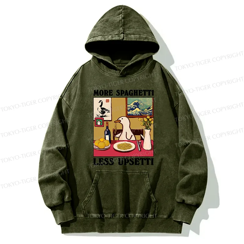 Tokyo-Tiger More Spaghetti Less Upsetti Goose Washed Hoodie