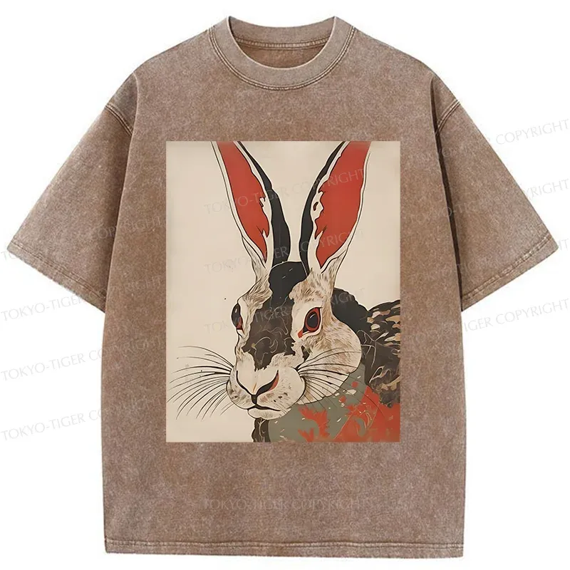 Tokyo-Tiger Vintage Japanese Rabbit Washed T-Shirt