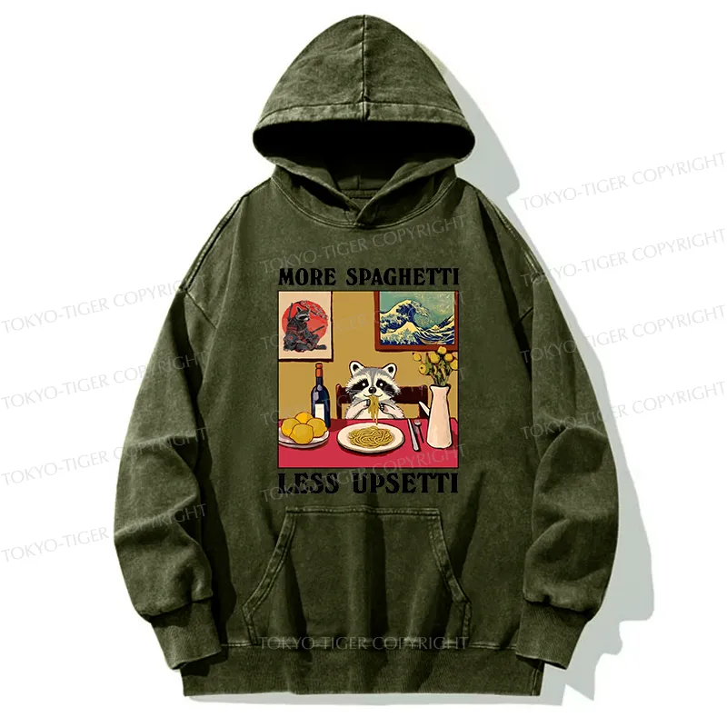 Tokyo-Tiger More Spaghetti Less Upsetti Japanese Washed Hoodie