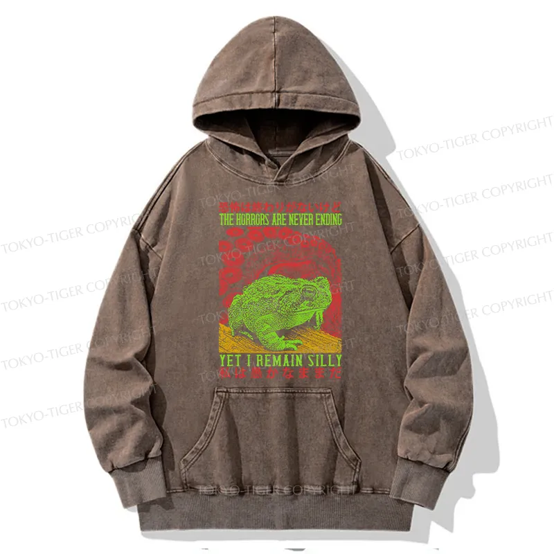 Tokyo-Tiger The Horrors Are Never Ending Japan Washed Hoodie