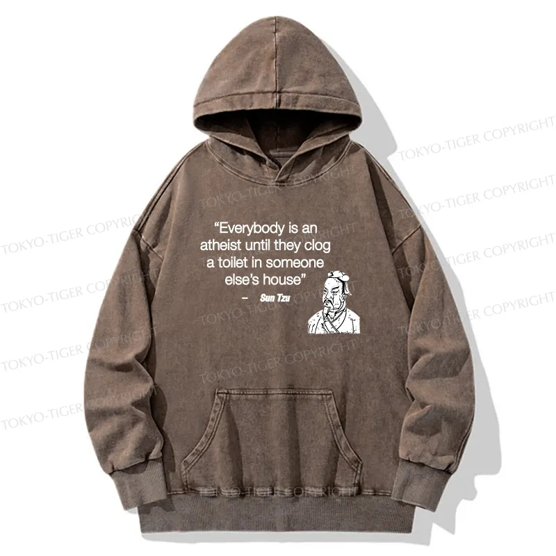Tokyo-Tiger Funny Sun Tzu Saying Washed Hoodie