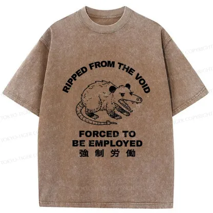 Tokyo-Tiger Forced Labor Possum Washed T-Shirt