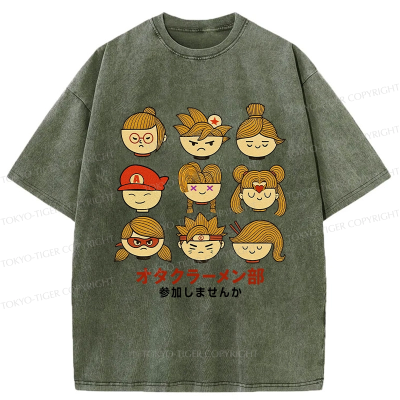 Tokyo-Tiger Otaku Ramen Club Washed T-Shirt
