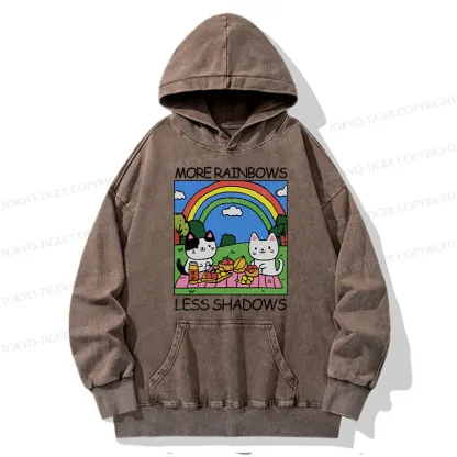 Tokyo-Tiger More Rainbows Less Shadows Washed Hoodie