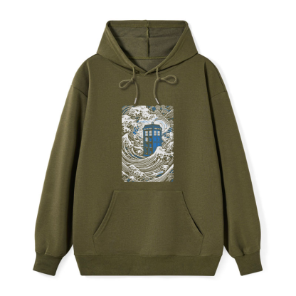 Tokyo-Tiger The Great Wave Off Tardis Classic Hoodie