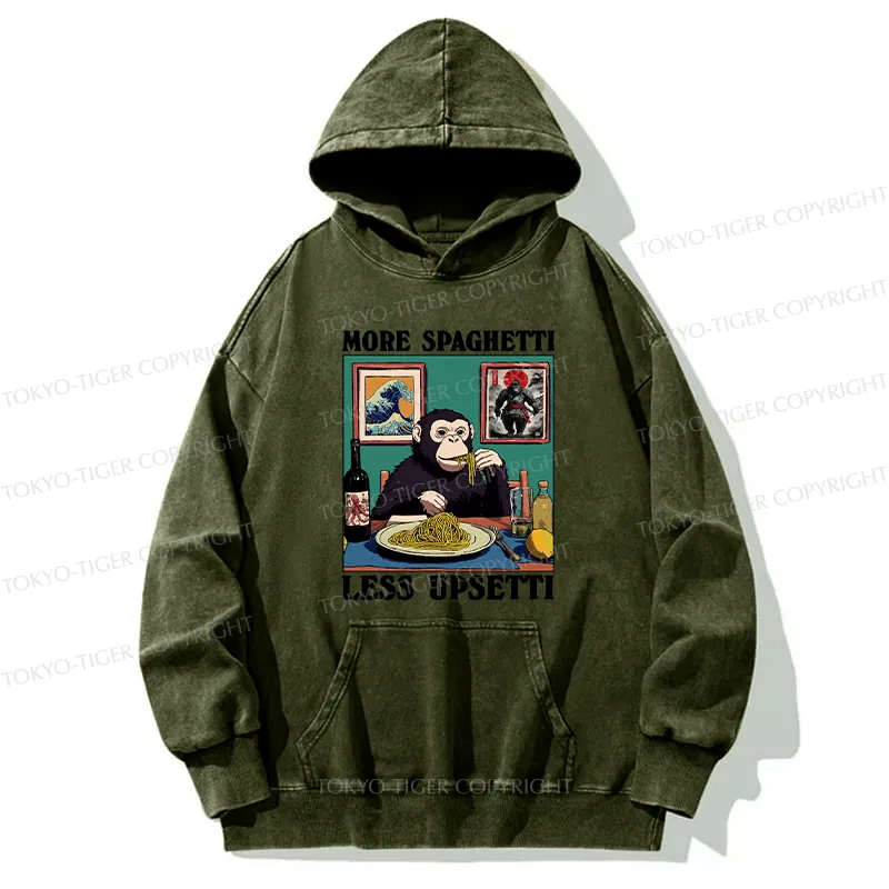 Tokyo-Tiger More Spaghetti Less Upset Bigfoot Washed Hoodie