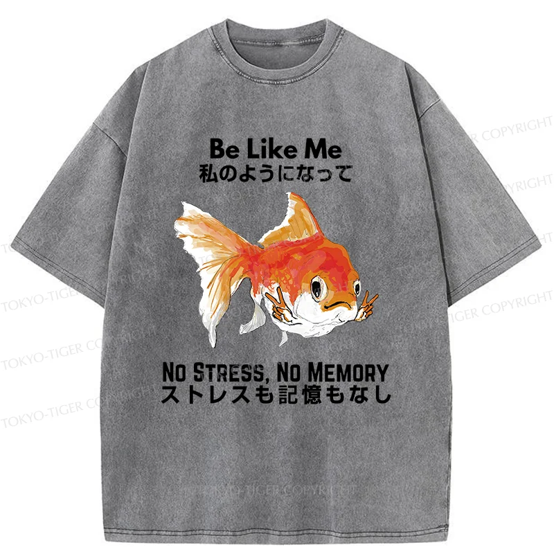 Tokyo-Tiger Live Like A Fish Washed T-Shirt