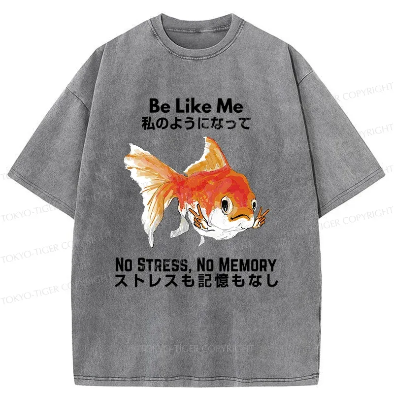 Tokyo-Tiger Live Like A Fish Washed T-Shirt
