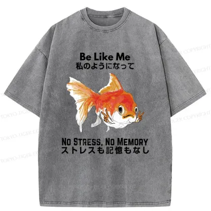 Tokyo-Tiger Live Like A Fish Washed T-Shirt