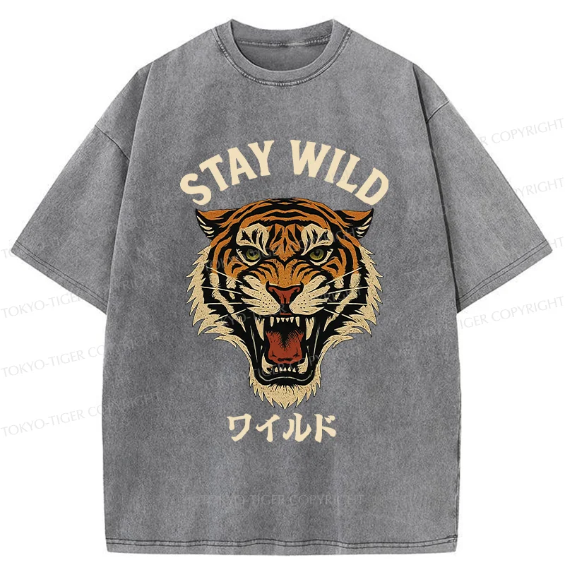 Tokyo-Tiger Wild Tiger Washed T-Shirt