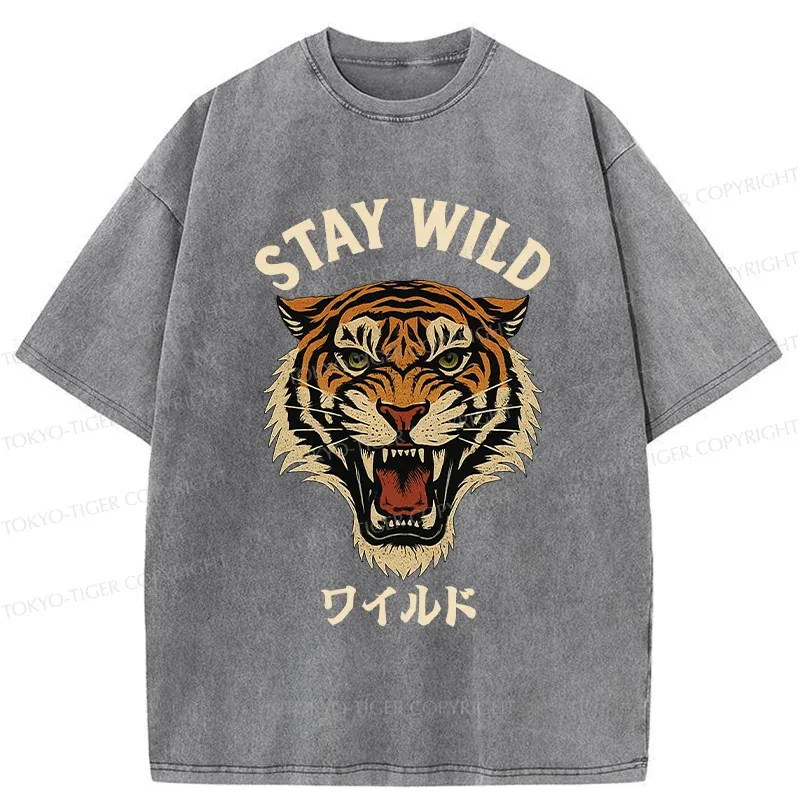Tokyo-Tiger Japan Bonsai Washed T-Shirt Sale