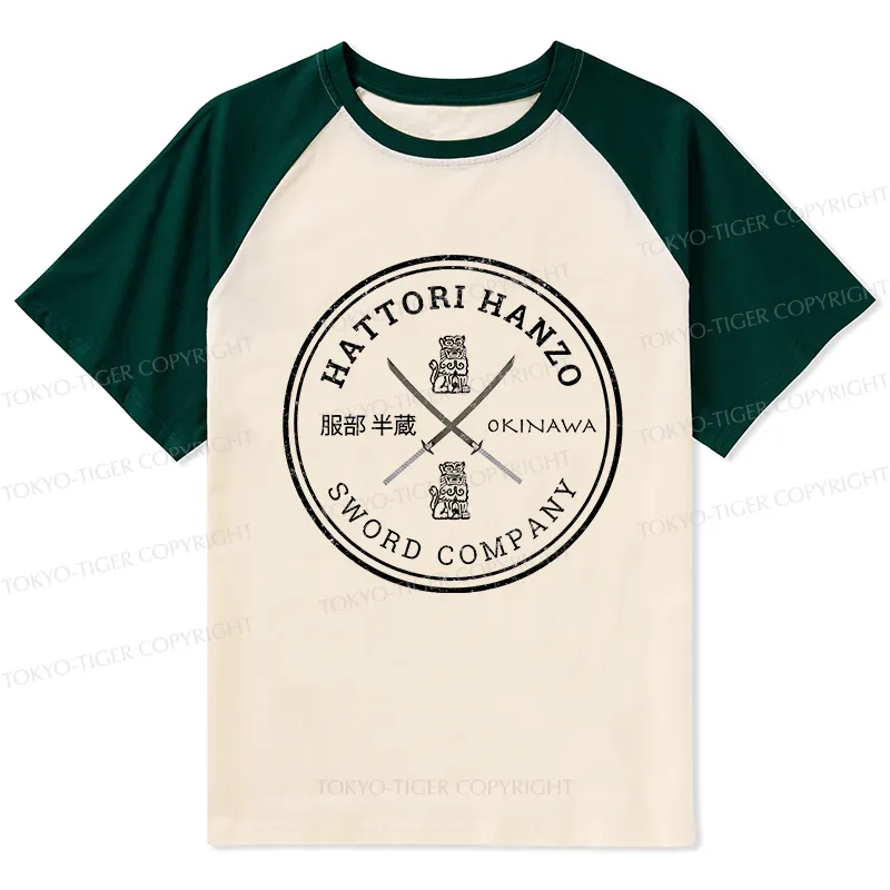 Tokyo-Tiger Hattori Hanzo Sword Company Raglan T-shirt