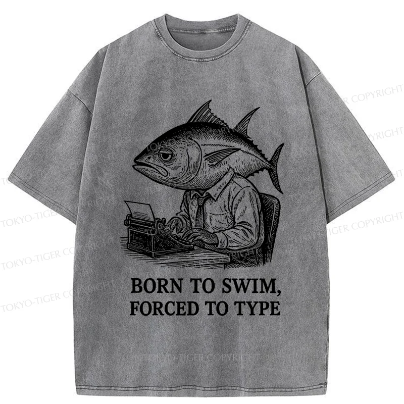 Tokyo-Tiger Tuna At Work Washed T-Shirt