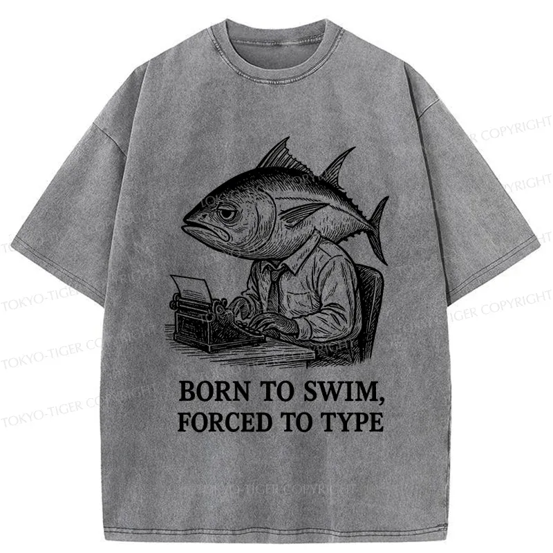 Tokyo-Tiger Tuna At Work Washed T-Shirt