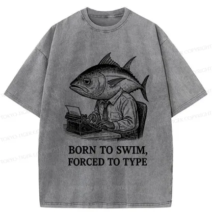 Tokyo-Tiger Tuna At Work Washed T-Shirt