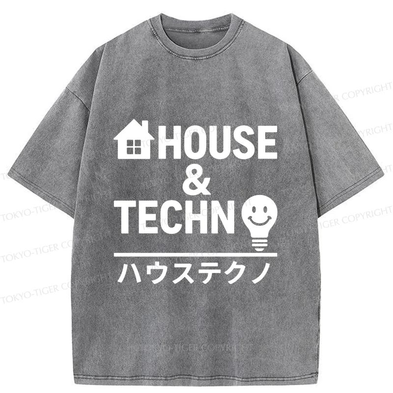 Tokyo-Tiger Tech House Washed T-Shirt