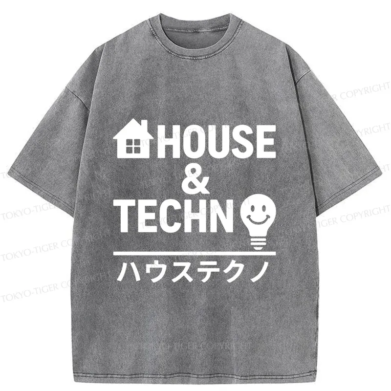 Tokyo-Tiger Tech House Washed T-Shirt